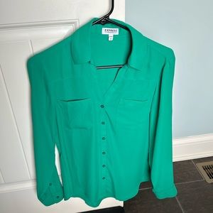 Express green blouse.  Size small.